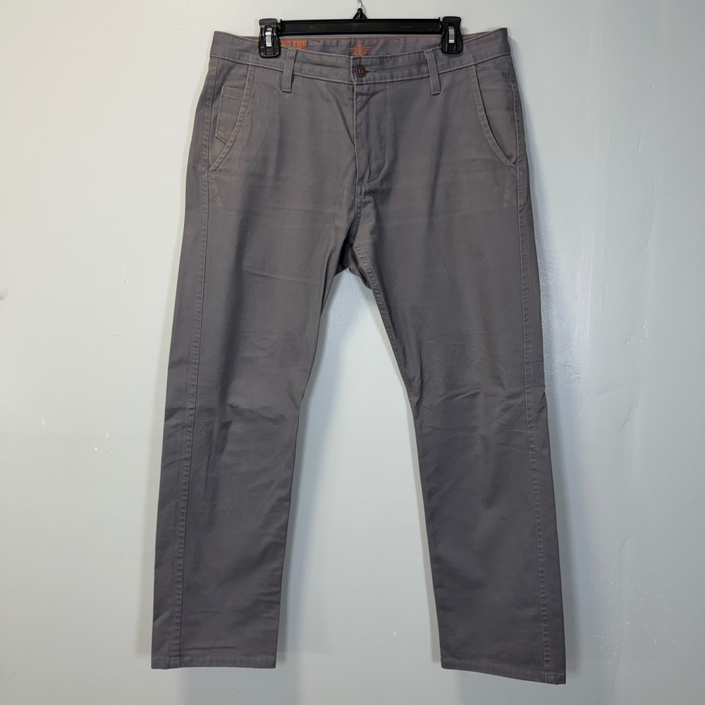 Dockers Mens Slim Tapered Alpha Khaki Gray Chino Pants 34x29 Business Casual